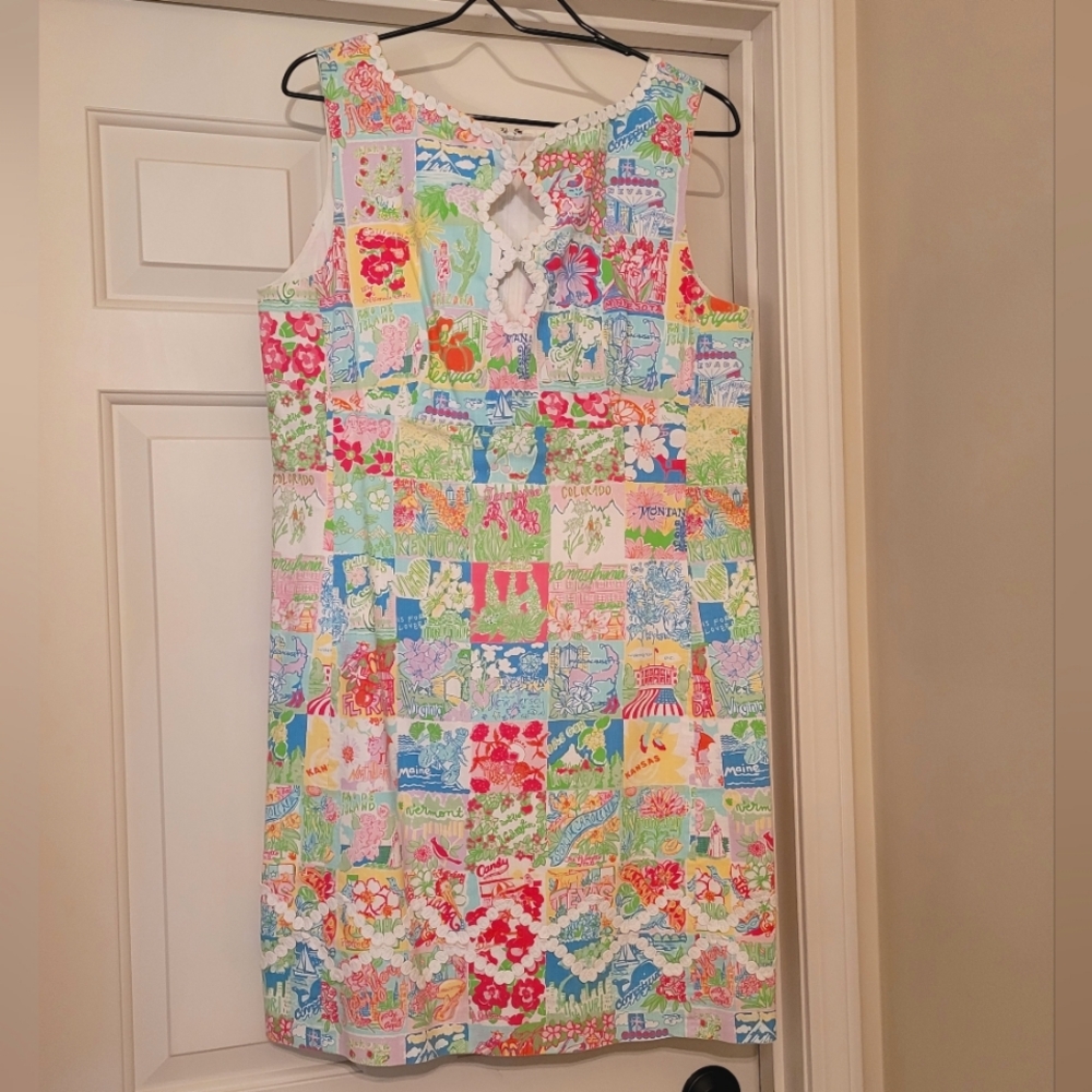 🦄❤️🔥 HTF Lilly Pulitzer Adelson State Of Mind Dress 14 - Picture 2 of 5